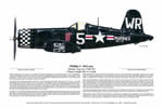 "F4U-5 Marine Corsair, Phillip DeLong" - Ernie Boyette - World War II Art